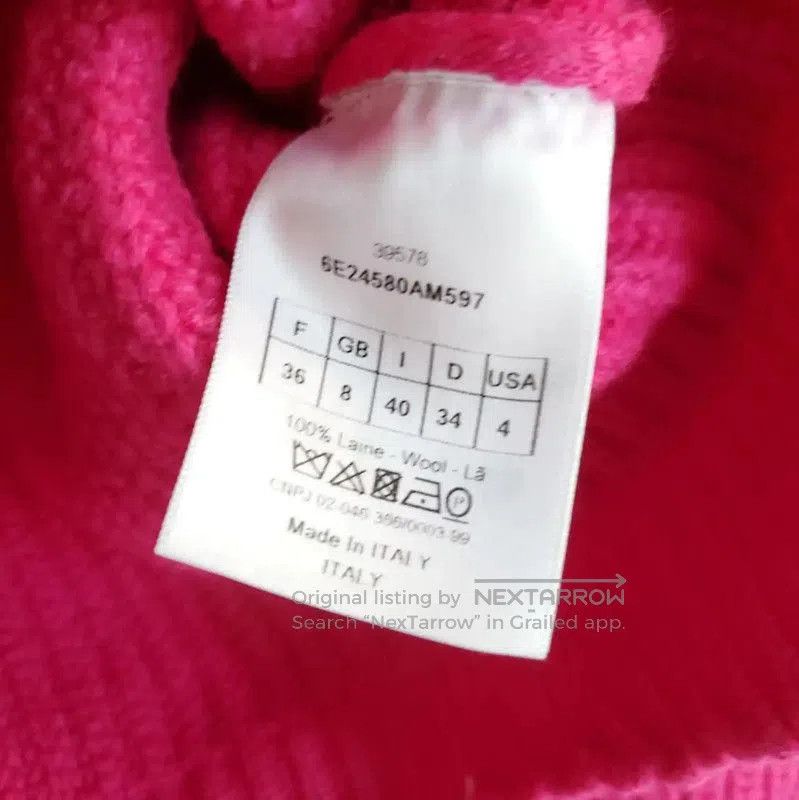 Dior Dior Pink Wool Long Sleeve Pullover Sweater . Size S / US 4 / IT 40 - 6 Thumbnail