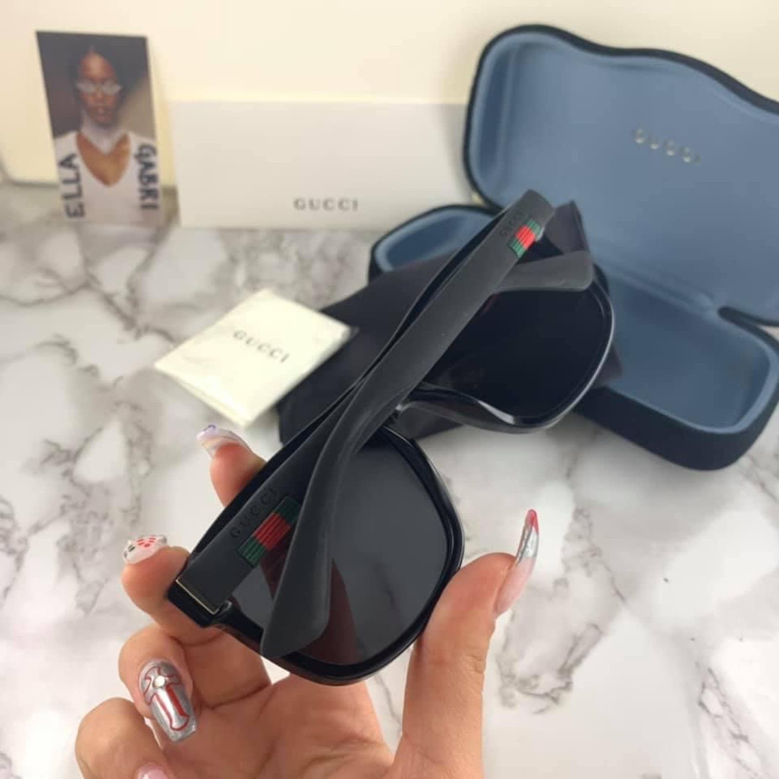 Gucci NEW Gucci GG0010S Black Unisex Sunglasses Size ONE SIZE - 3 Thumbnail