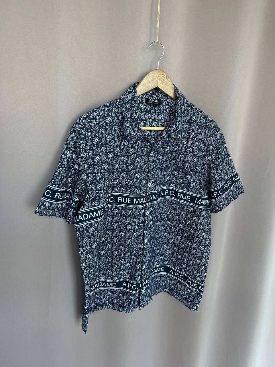 A.P.C. A.P.C. Bandana-Print Cotton Poplin Button Shirt Mens Size L Size US L / EU 52-54 / 3 - 5 Thumbnail