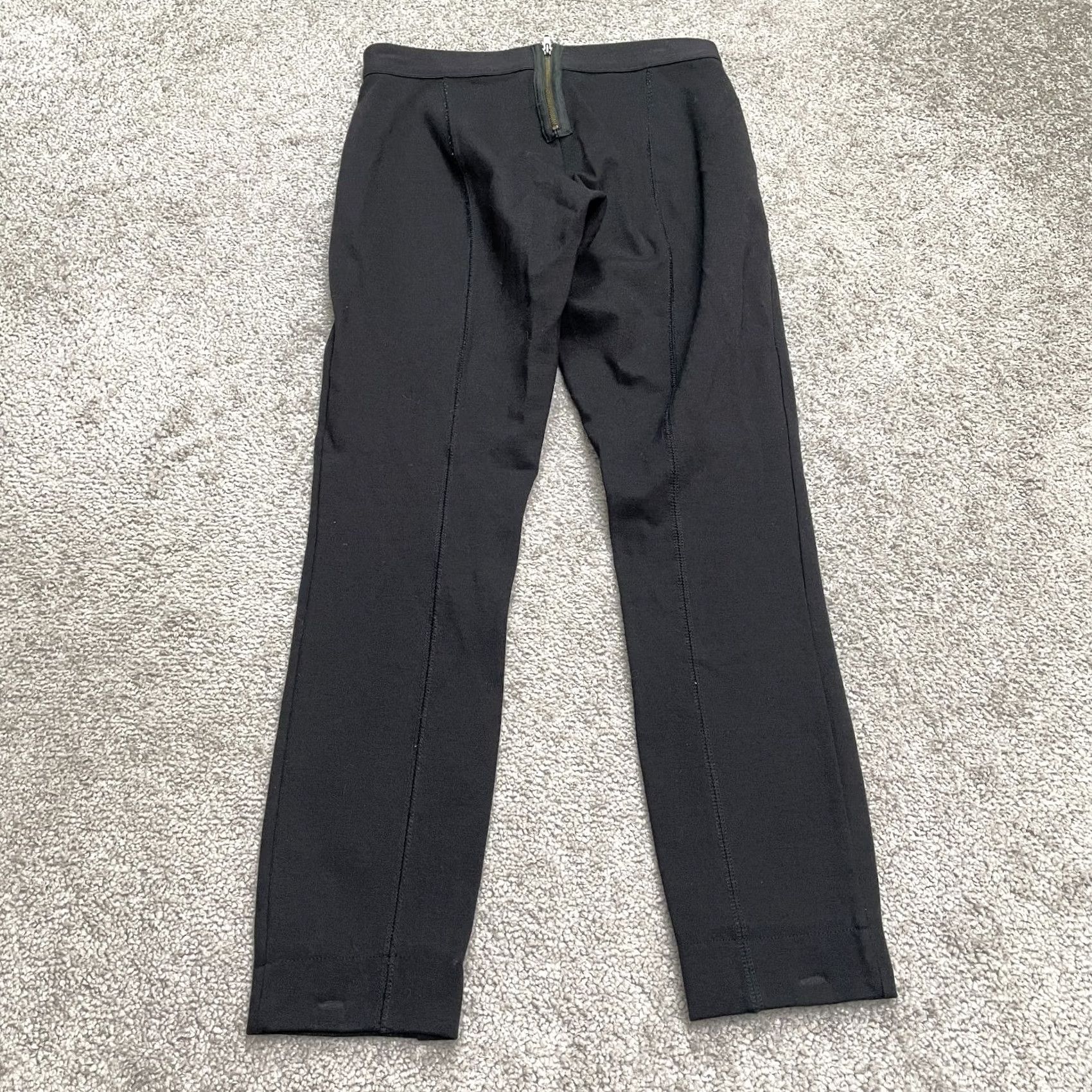 J.Crew J. Crew Pixie Pants Womens 00S Black Mid Rise Cropped Slim Stretch Knit Front Flat Front Zipper Size 24" / US 00 / IT 34 - 2 Thumbnail