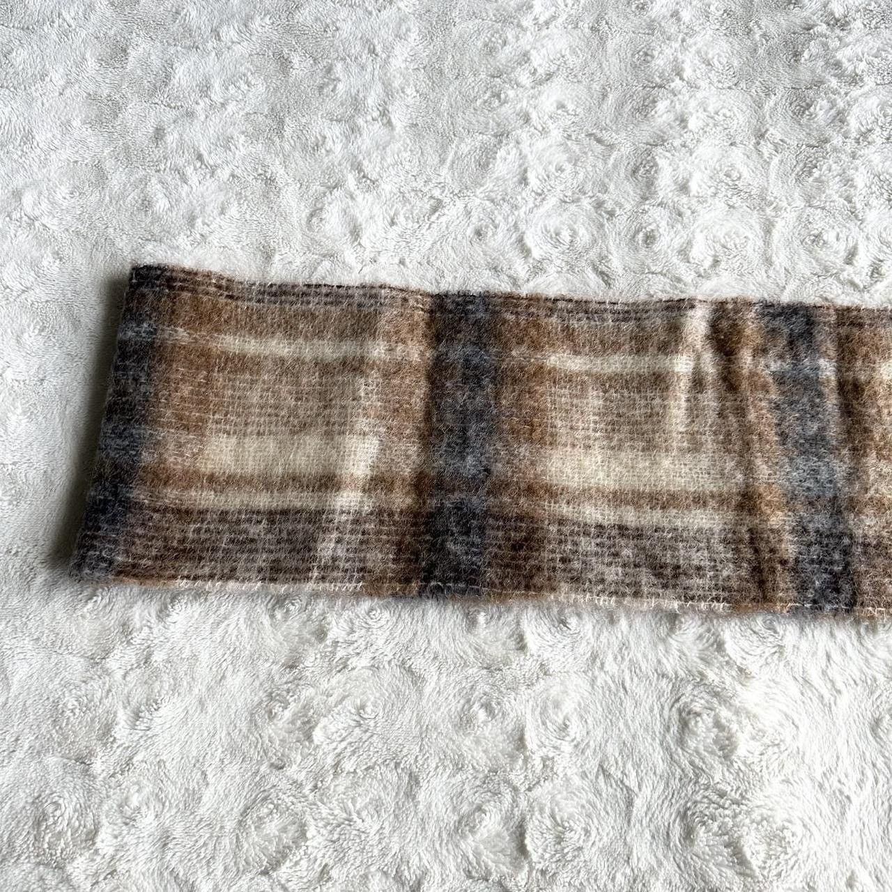 Other Donegal Design Scarf Beige Mohair Wool Plaid Irish Ireland Size ONE SIZE - 5 Thumbnail