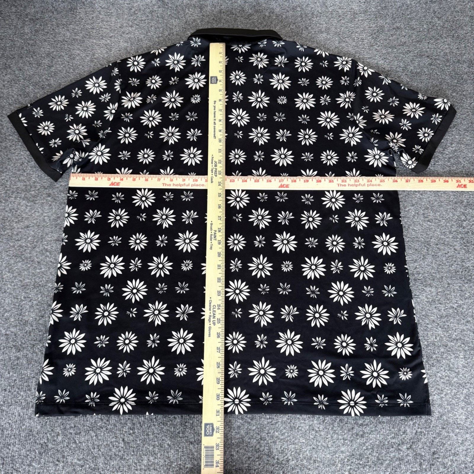 Other Byrdgang Mens Floral Daisy Polo Shirt 2XL Black Short Sleeve Size US XXL / EU 58 / 5 - 4 Thumbnail