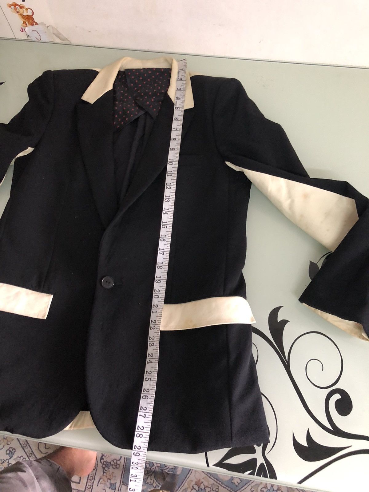Number (N)ine Rare❗️Number Nine Distressed Leather Blazer Jacket Size US S / EU 44-46 / 1 - 23 Thumbnail