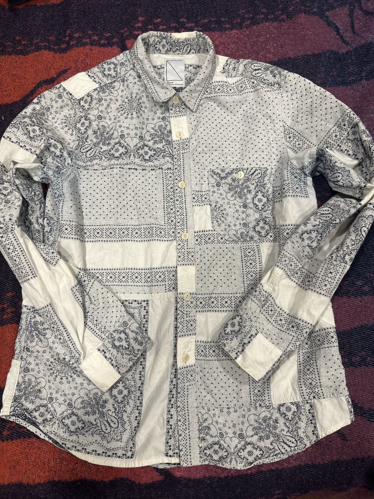 image of Soulive Bandana Jacquard Indigo Dyed, Men's (Size Medium)