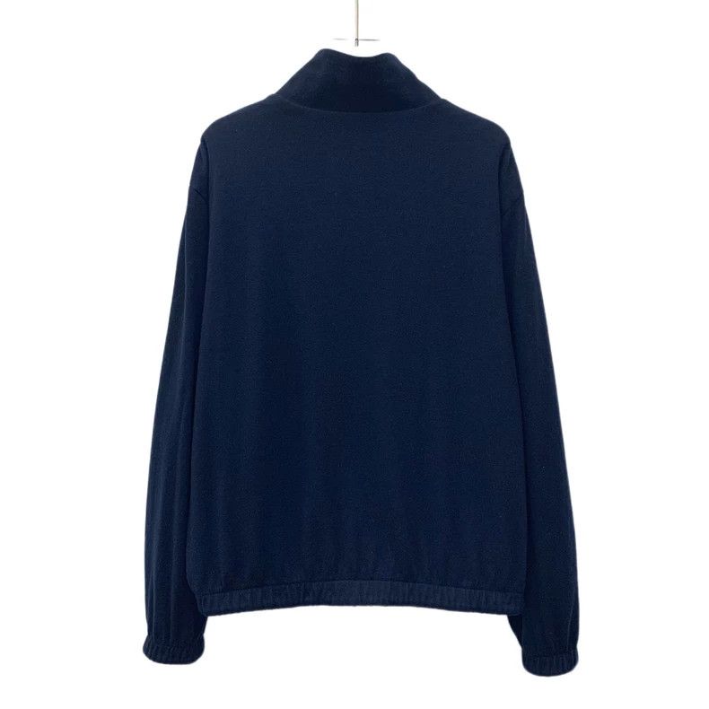 Loro Piana Loro Piana Dark blue stand-up collar zipper long-sleeved do Size US M / EU 48-50 / 2 - 2 Thumbnail