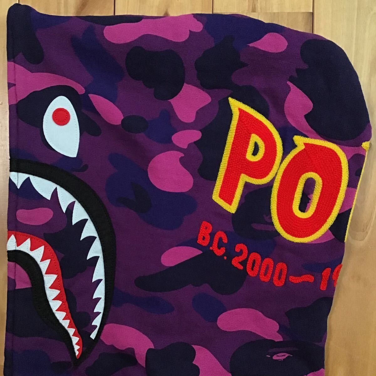 Bape BAPE Shark full zip hoodie Purple camo a bathing ape PONR Size US L / EU 52-54 / 3 - 5 Thumbnail