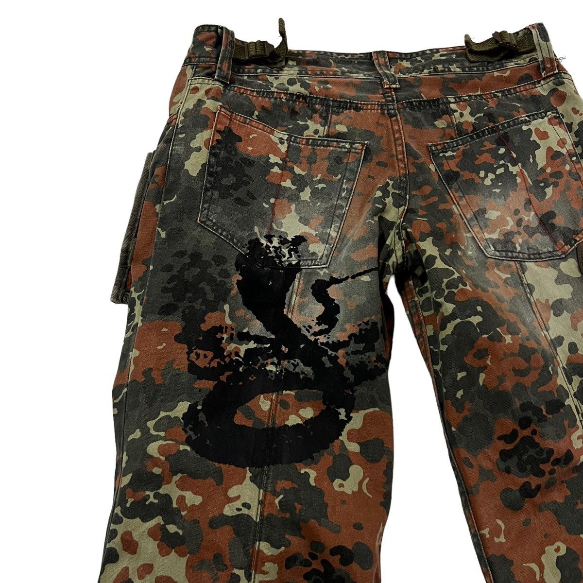 Le Grande Bleu (L.G.B.) 🔥Camouflage Military Design Cargo Parachute Raiders Pants Size US 30 / EU 46 - 8 Thumbnail