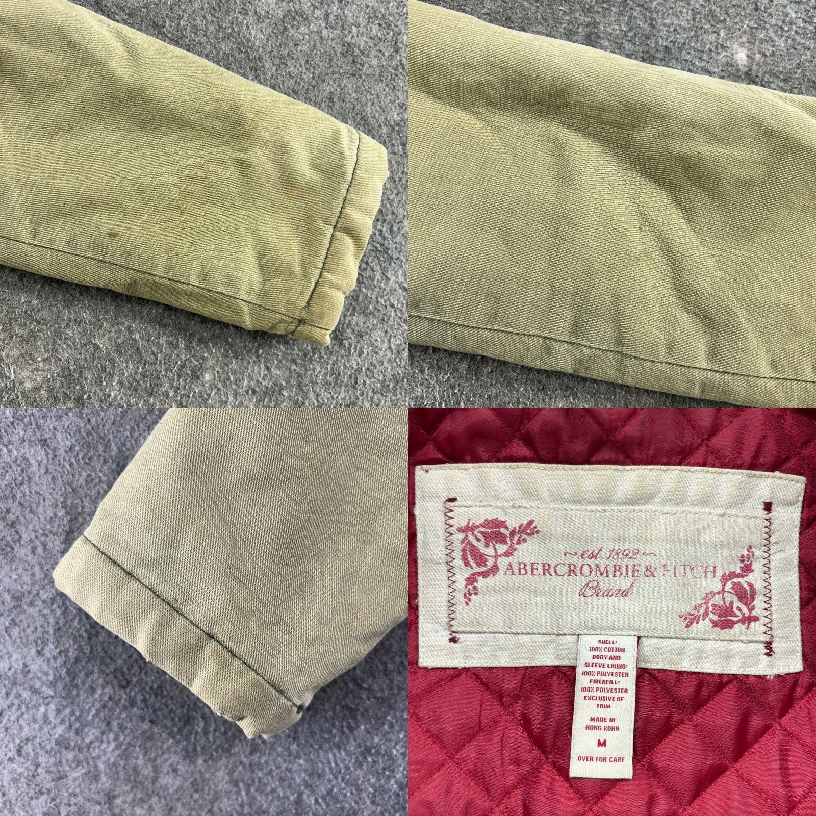 Abercrombie & Fitch VINTAGE Abercrombie & Fitch Jacket Women M Green Hooded Lined Faux Fur Army Military Y2K Parka Coat Shirt Hooded Quilted Lined Mens Womens Girls Boys Size M / US 6-8 / IT 42-44 - 8 Thumbnail