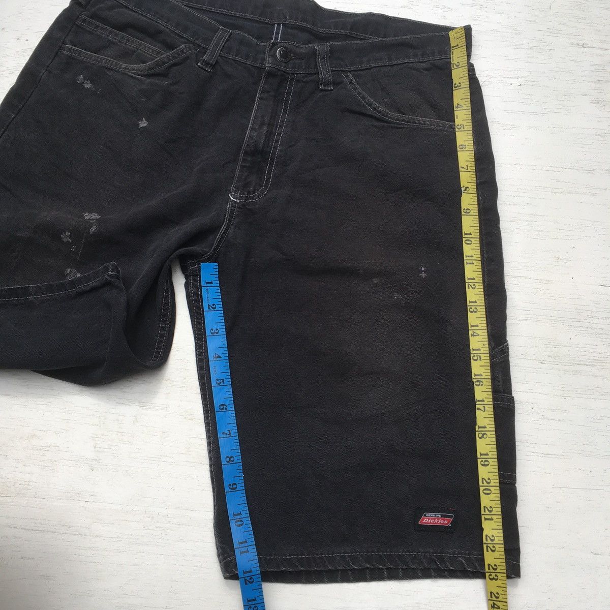 Dickies × Vintage SUN FADED VINTAGE DICKIES DISTRESSED CARPENTER JORTS Size US 35 - 25 Thumbnail