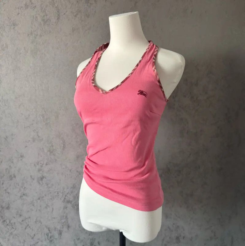 Burberry Burberry Pink Sleeveless Cotton Long T-Shirt Size M / US 6-8 / IT 42-44 - 1 Thumbnail