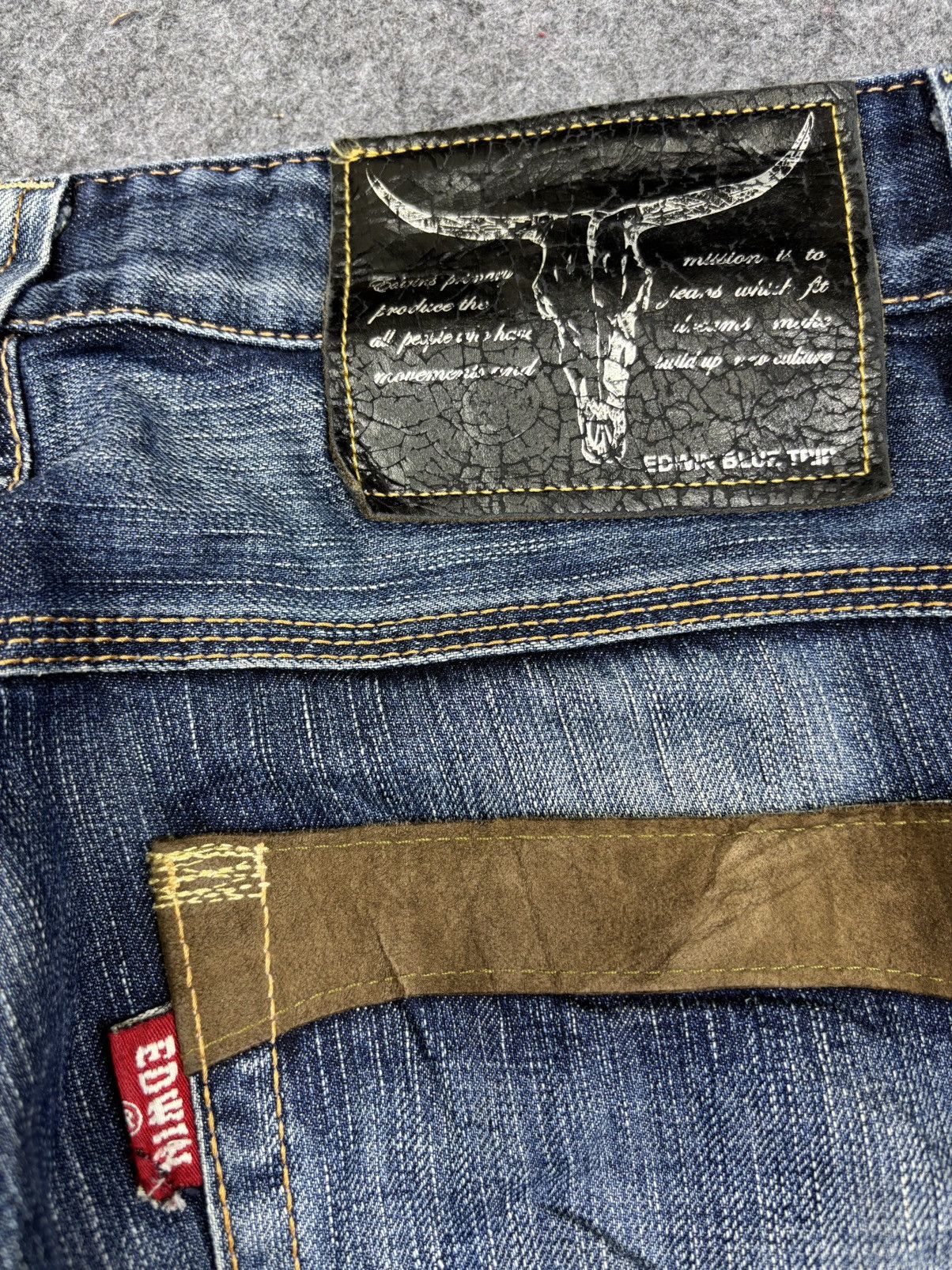 Edwin 💥Thrashed💥Sick Edwin Raw Fades Bush Denim F940 Size US 32 / EU 48 - 21 Thumbnail
