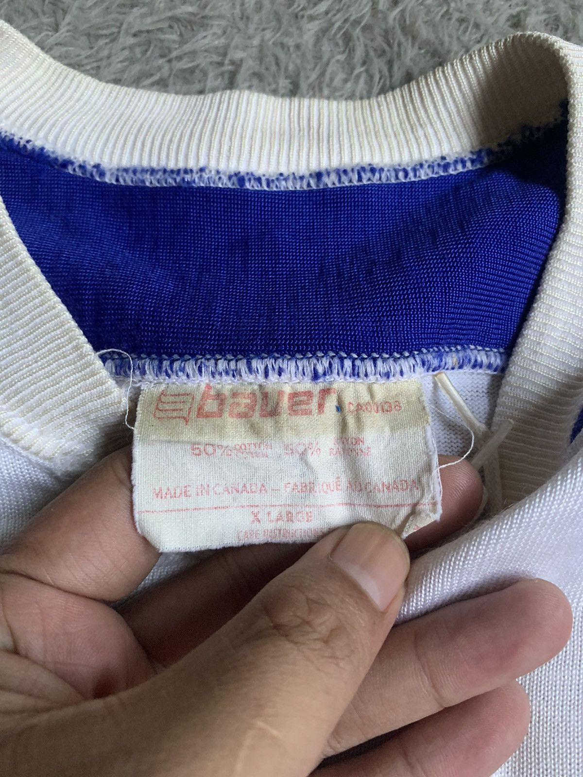 NHL Vintage 70s 80s Rare Newyorks Rangers Kings 19 Jersey Bauer Size US L / EU 52-54 / 3 - 4 Thumbnail