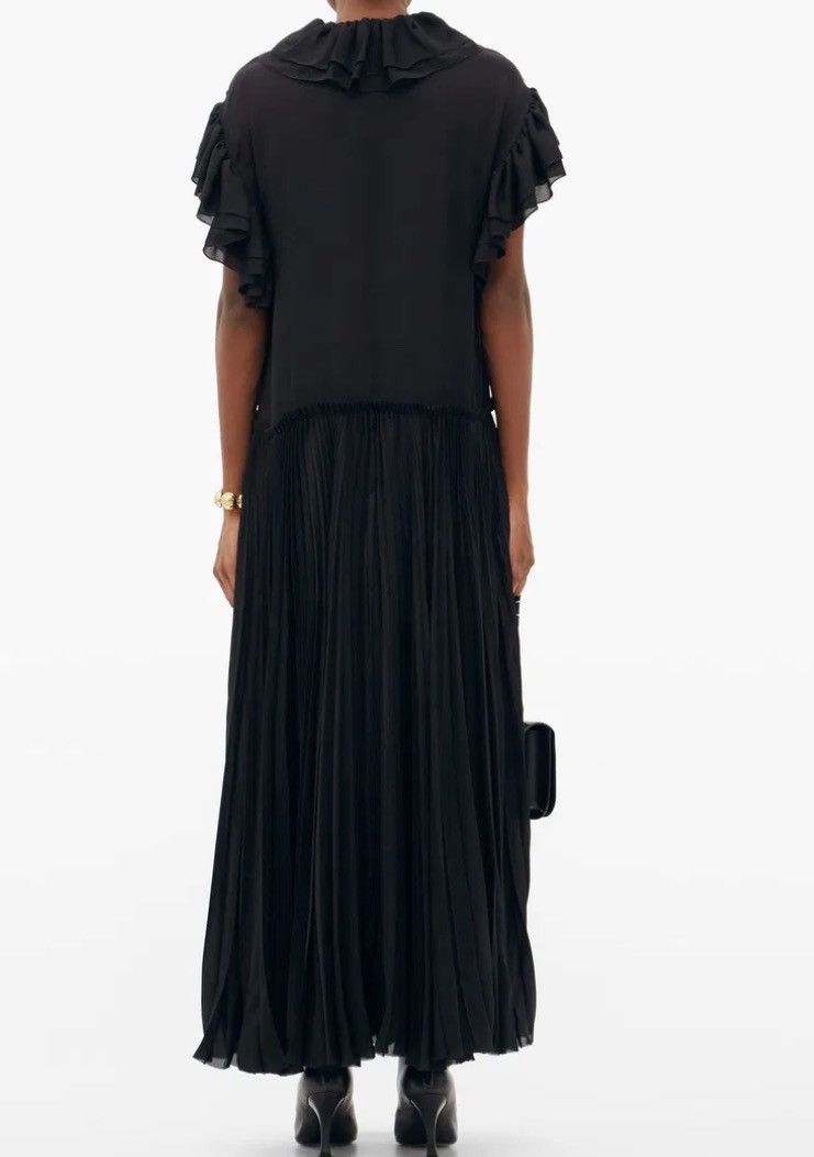 Designer × KHAITE × Other Kaelan Lace-Up Ruffle-Trimmed Silk Maxi Dress Size XS / US 0-2 / IT 36-38 - 2 Thumbnail