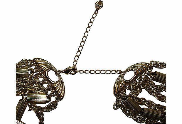 Designer Multi-Strand Gold Tone Chain Necklace Size ONE SIZE - 5 Thumbnail