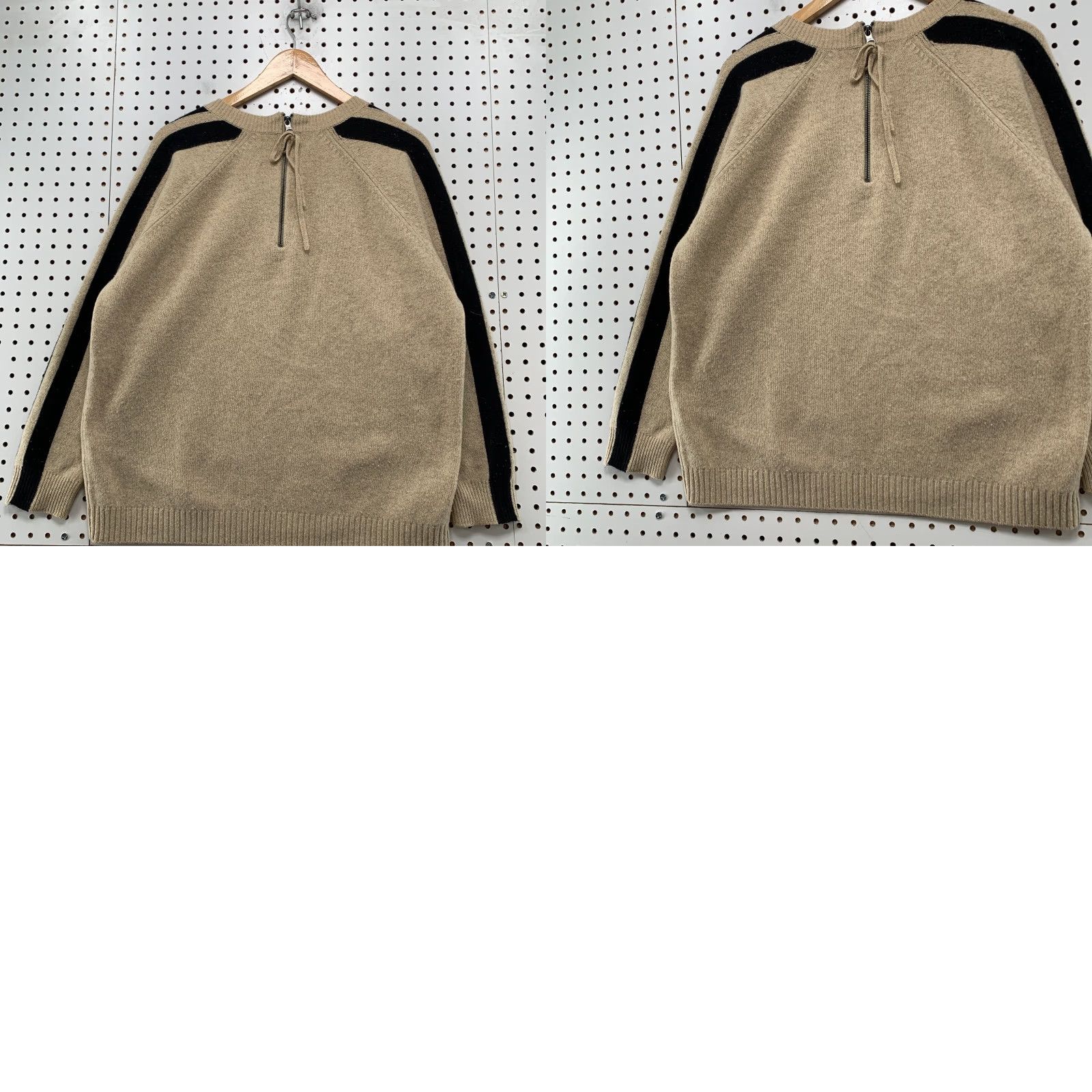 Madewell Madewell Sweater Women’s Small Beige 100% Merino Wool Long Sleeve Crew Neck Pullover Fashion Knit Vintage No 0 Back Zip Work Size S / US 4 / IT 40 - 9 Thumbnail