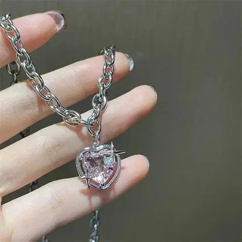 VIBE Pink Vermiculite Peach Galaxy Necklace Size ONE SIZE - 4 Thumbnail