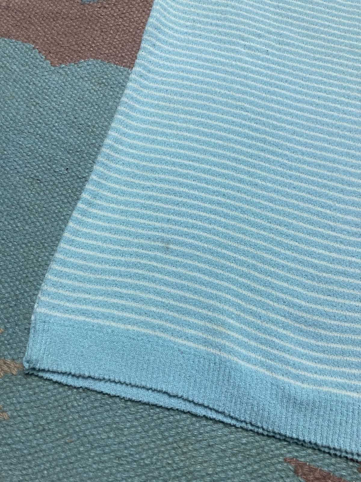 Vintage Vintage 60s t shirt striped textured blue women’s large Size L / US 10 / IT 46 - 8 Thumbnail