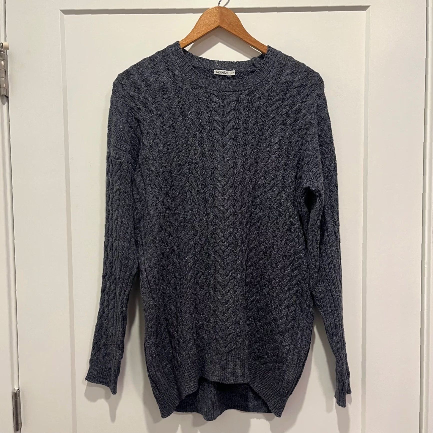 Gramicci Gramicci Gray Cable Knit Hemp Organic Cotton Blend Crewneck Sweater Mens S Size US S / EU 44-46 / 1 - 2 Thumbnail