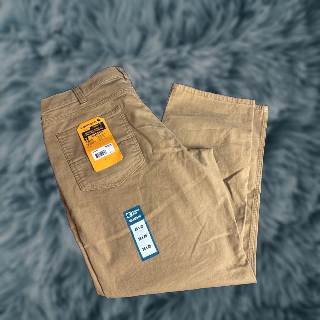 Carhartt Carhartt Rugged Flex Canvas 5 Pocket Work Pants Brown 38x30 BNWT Mens Pants Brown 38 Inseam 30 Canvas Rugged Flex 5 Pocket Work Pants BNWT Size US 38 / EU 54 - 1 Thumbnail