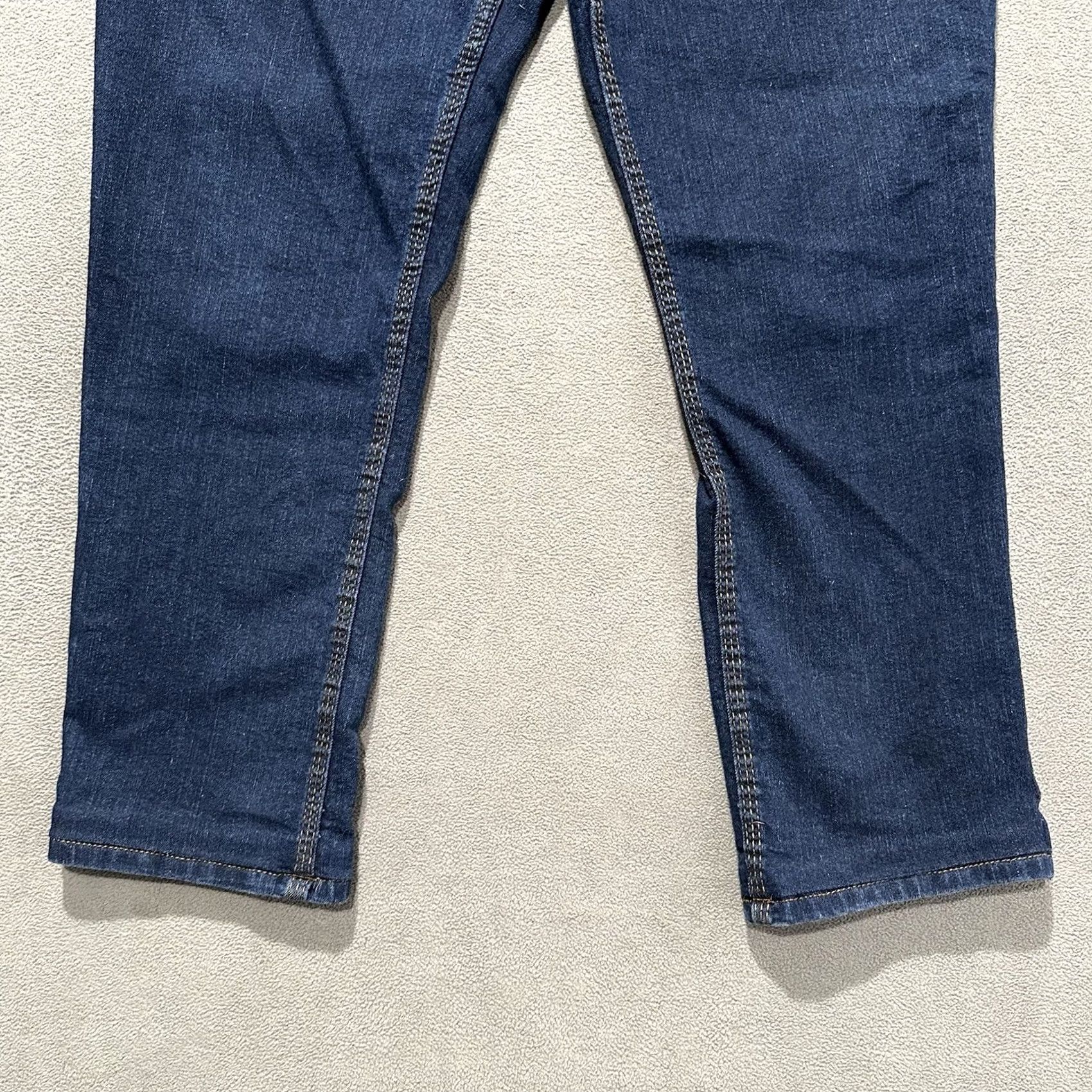 Vintage Origin Jeans Mens 34 Blue Denim Slim Fit Dark Wash Hemmed READ Size US 33 - 5 Thumbnail