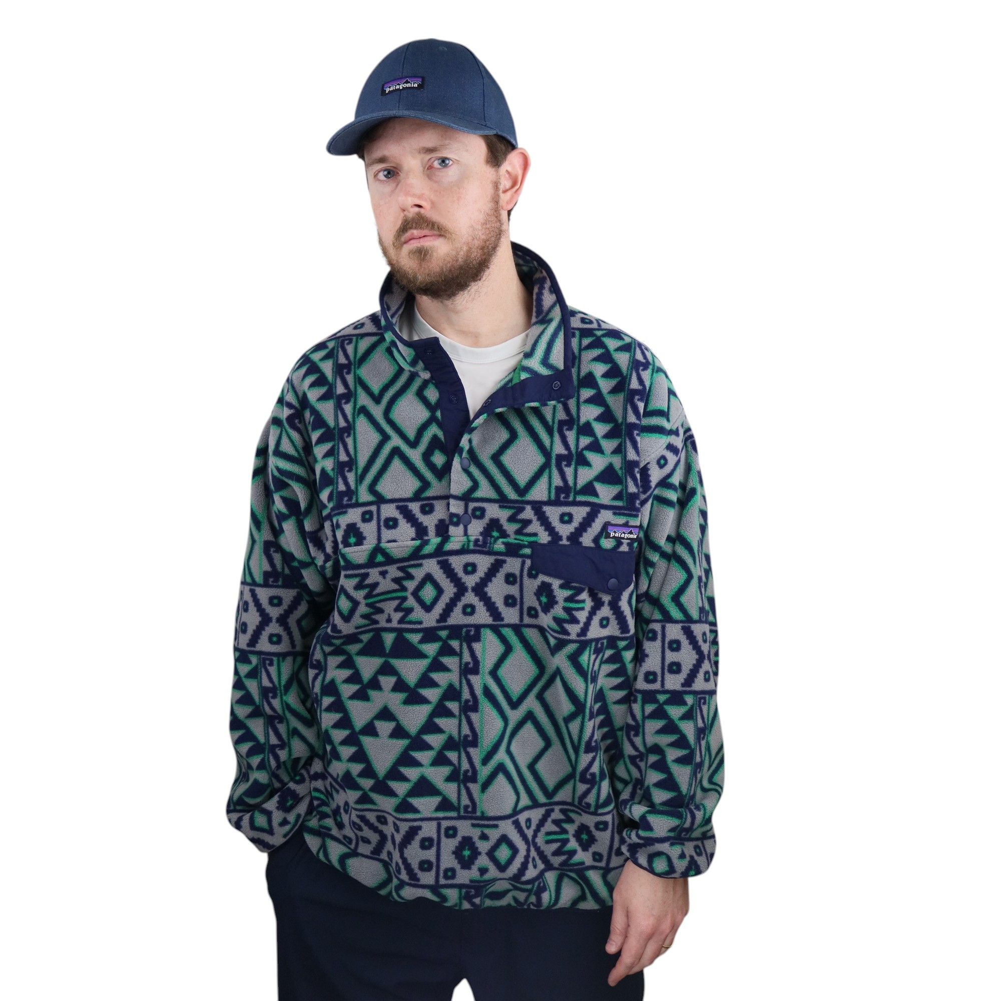 Vintage Patagonia Crazy Baggy Aztec Fleece Jacket Mens XL