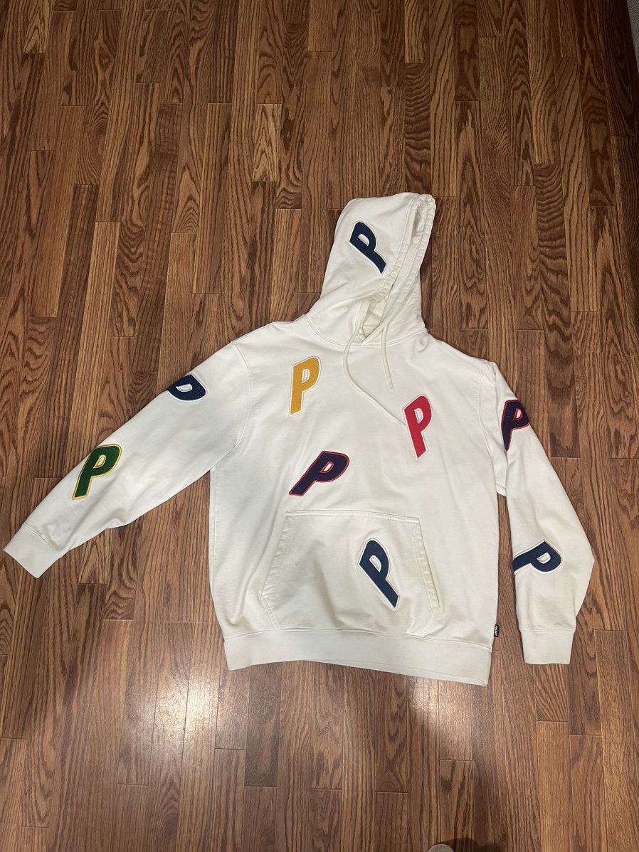 image of Palace ‘Multiple P’ Hoodie in Cream, Men's (Size Large)