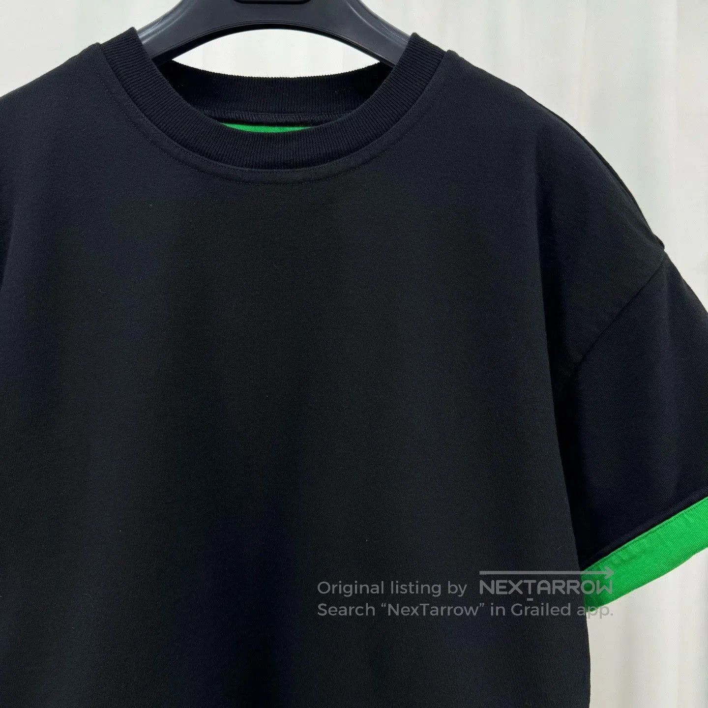 Bottega Veneta Bottega Veneta Black Green Double Layer Tee. Size XS / US 0-2 / IT 36-38 - 3 Thumbnail