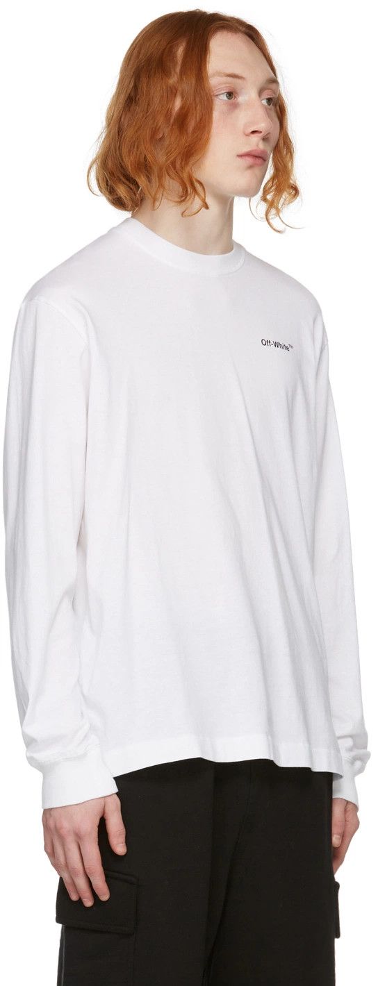 Off-White White Caravaggio Arrows Oversized Mock Neck LS T-Shirt Size US M / EU 48-50 / 2 - 3 Thumbnail