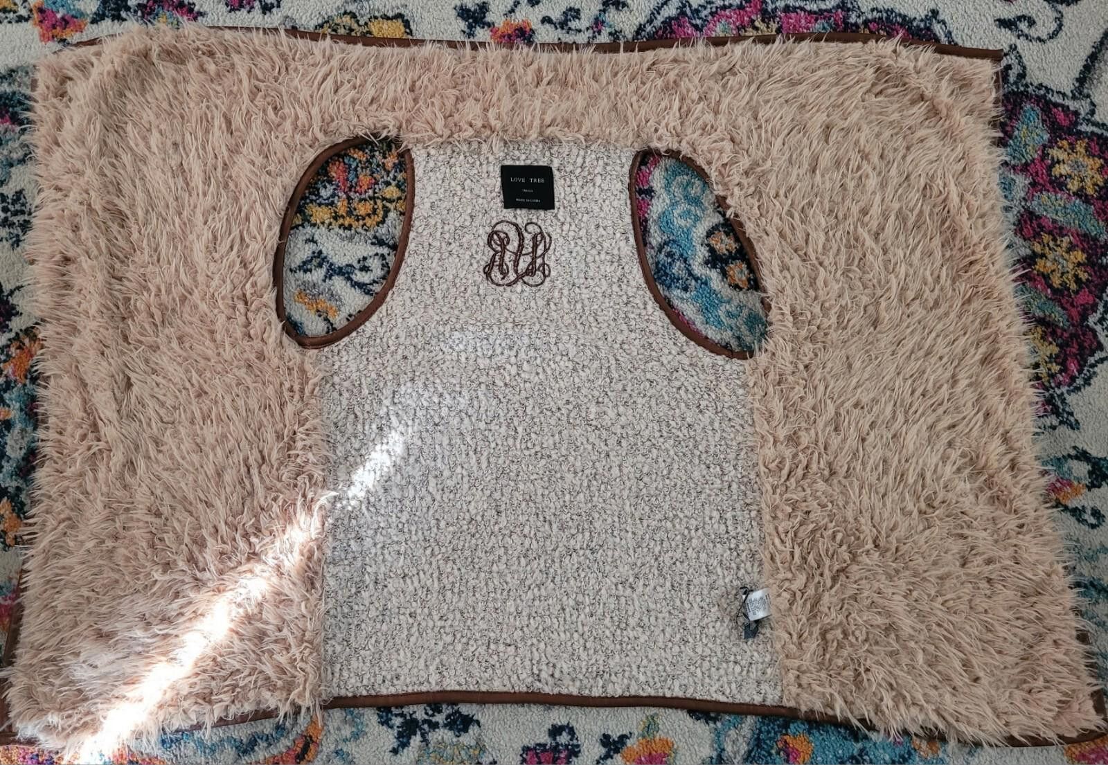 Other Love Tree Women's S Faux Fur Sherpa Wool Acrylic Open Vest Size S / US 4 / IT 40 - 7 Thumbnail