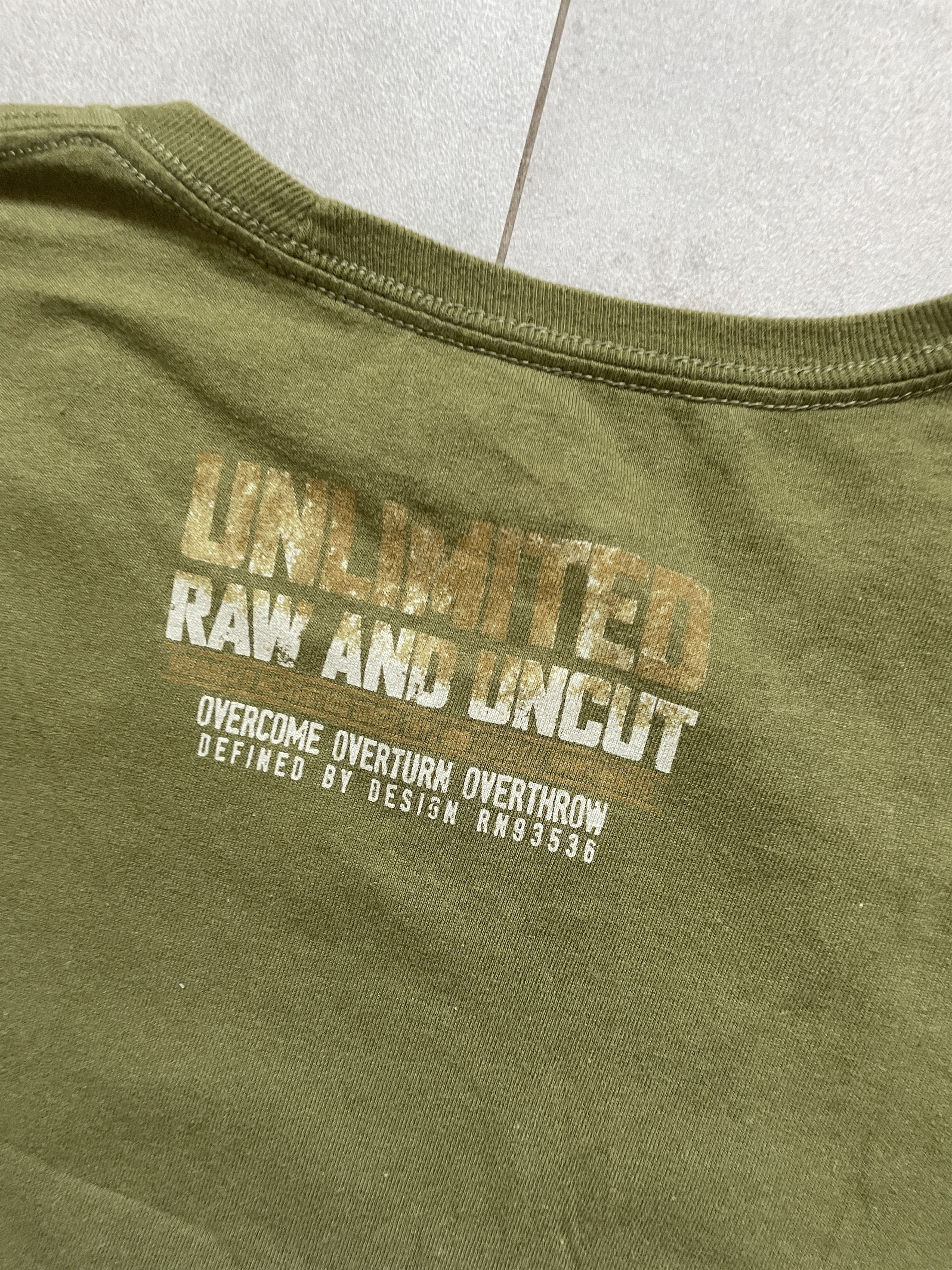 Ecko Unltd. Y2K ECKO UNLTMD UNLIMITED OLIVE GOLD KHAKI BAGGY TSHIRT Size US XXL / EU 58 / 5 - 5 Thumbnail