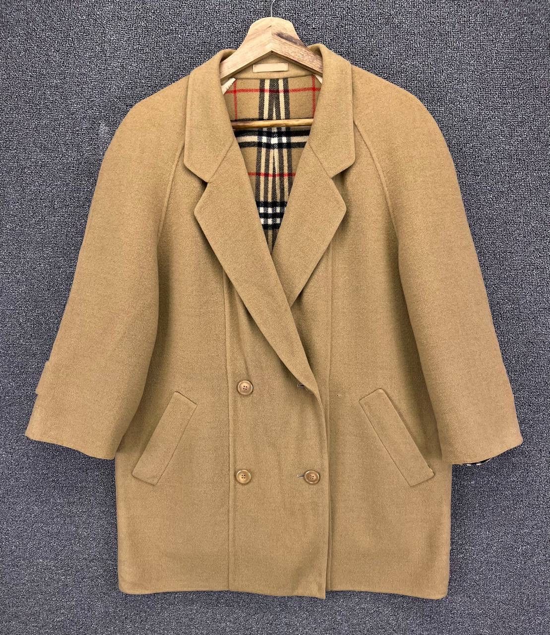 Burberry × Vintage Vintage 90s Burberry Double Breasted Wool Jacket Size US M / EU 48-50 / 2 - 1 Thumbnail