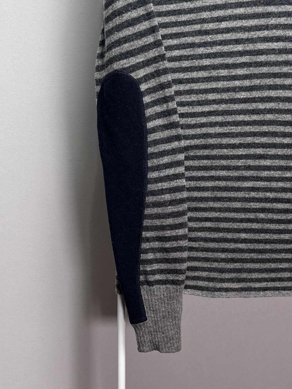 Acne Studios Acne Cerbourg AW11 Elbow Padded Stripped Wool Sweater Size US XL / EU 56 / 4 - 4 Thumbnail