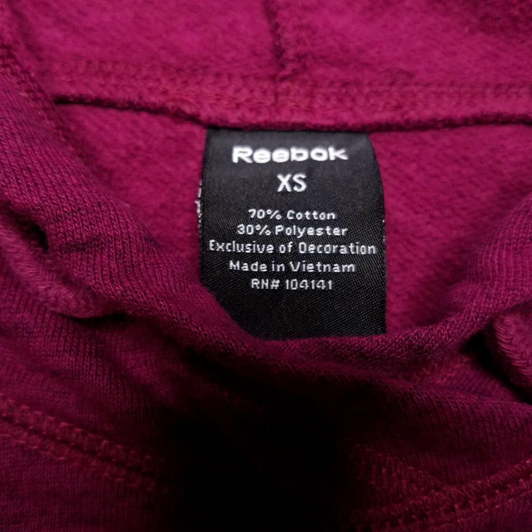 Reebok VINTAGE Reebok Hoodie Adult XS Purple Cotton Blend Long Sleeve Casual Sweatshirt Women Size XS / US 0-2 / IT 36-38 - 6 Thumbnail