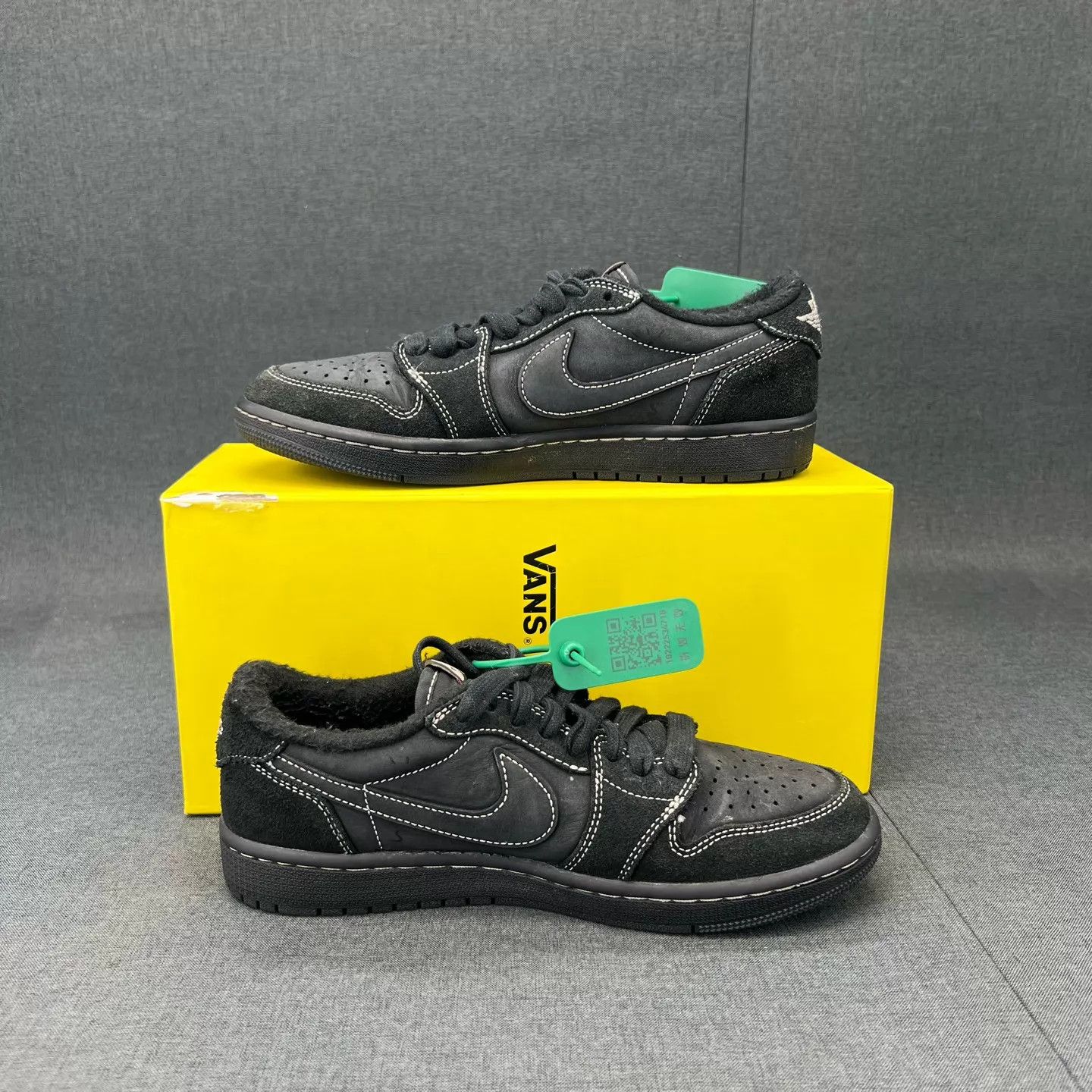 Nike AJ1 Low TS 4.0 Black Samurai Barbed Swoosh Size US 6.5 / EU 39-40 - 7 Thumbnail