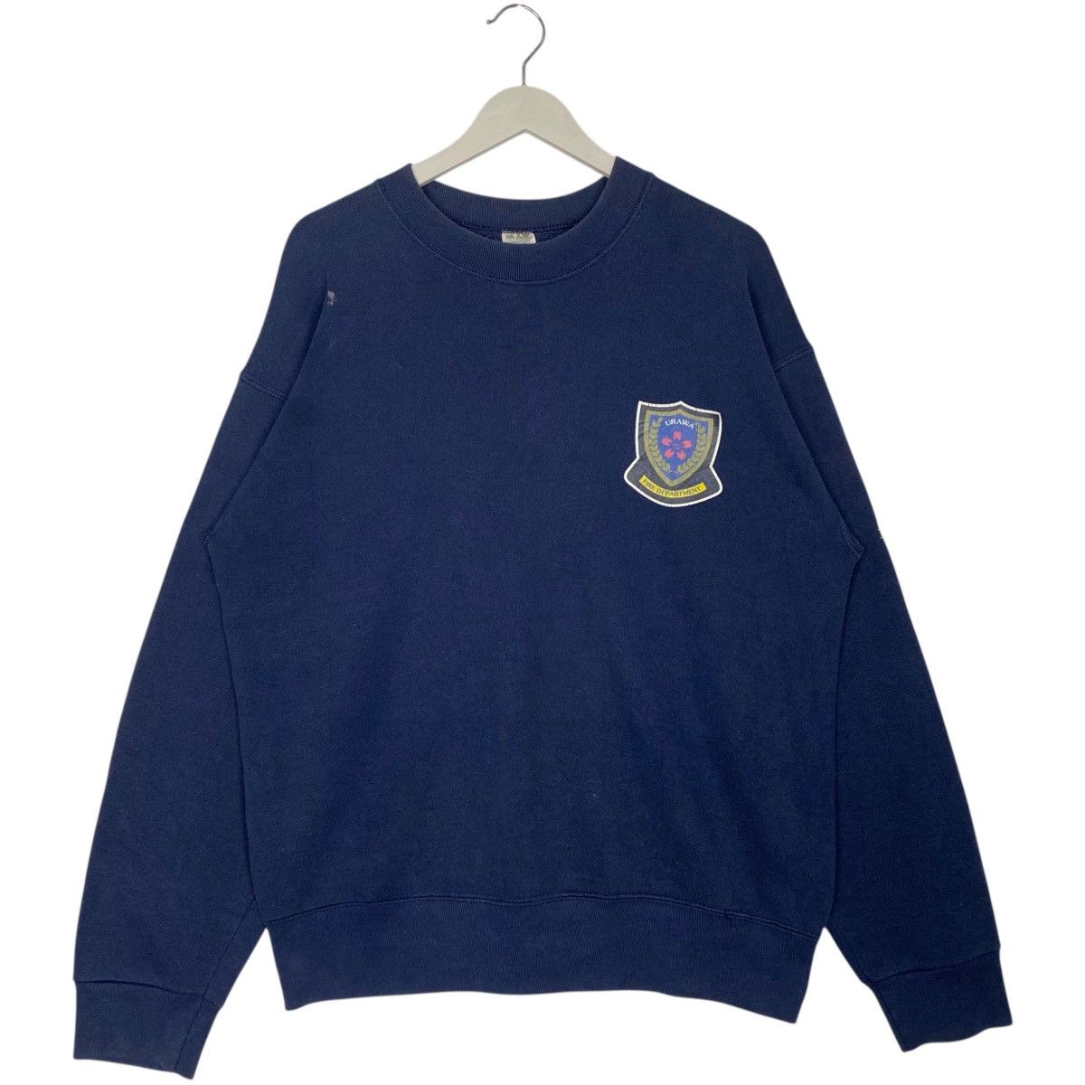 Vintage Vintage Fruit Of The Loom Sweatshirt Navy Blue Size L Size US L / EU 52-54 / 3 - 1 Thumbnail
