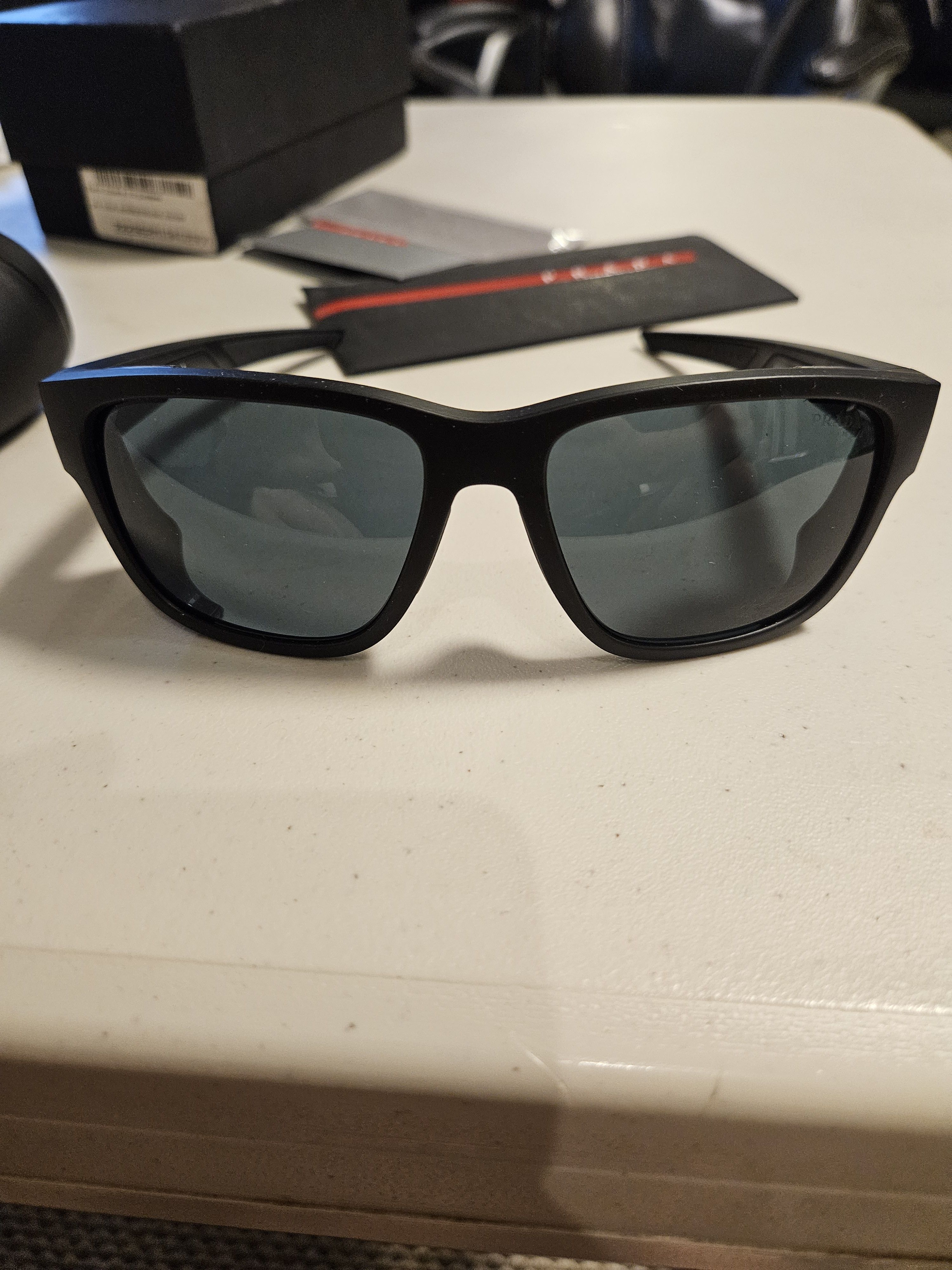 Prada (CLOSET CLEAN OUT) PRADA Black Square Sunglasses Size ONE SIZE - 1 Thumbnail