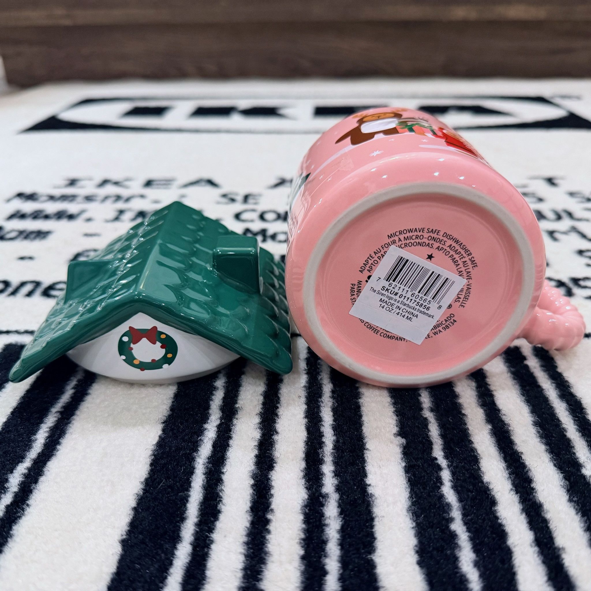 Other Starbucks '25 Pink Mug Ceramic Xmas Gingerbread House 12oz Size ONE SIZE - 6 Thumbnail