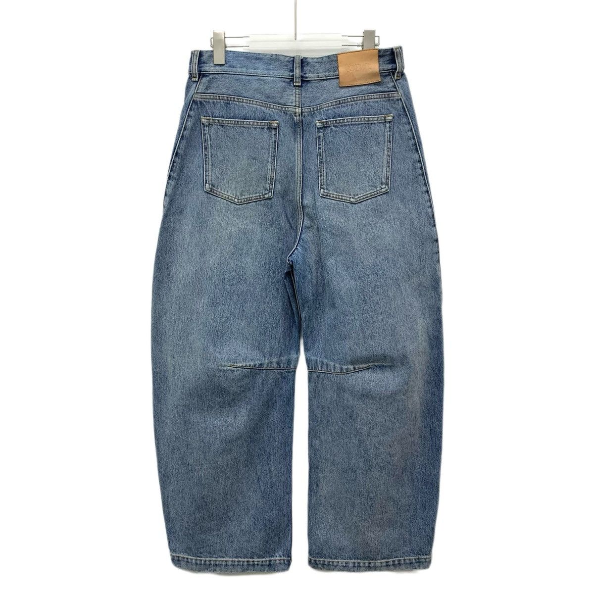 Loewe Loewe Blue Washed Cotton Denim Wide-leg Pants K26WX Size 26" / US 2 / IT 38 - 2 Thumbnail