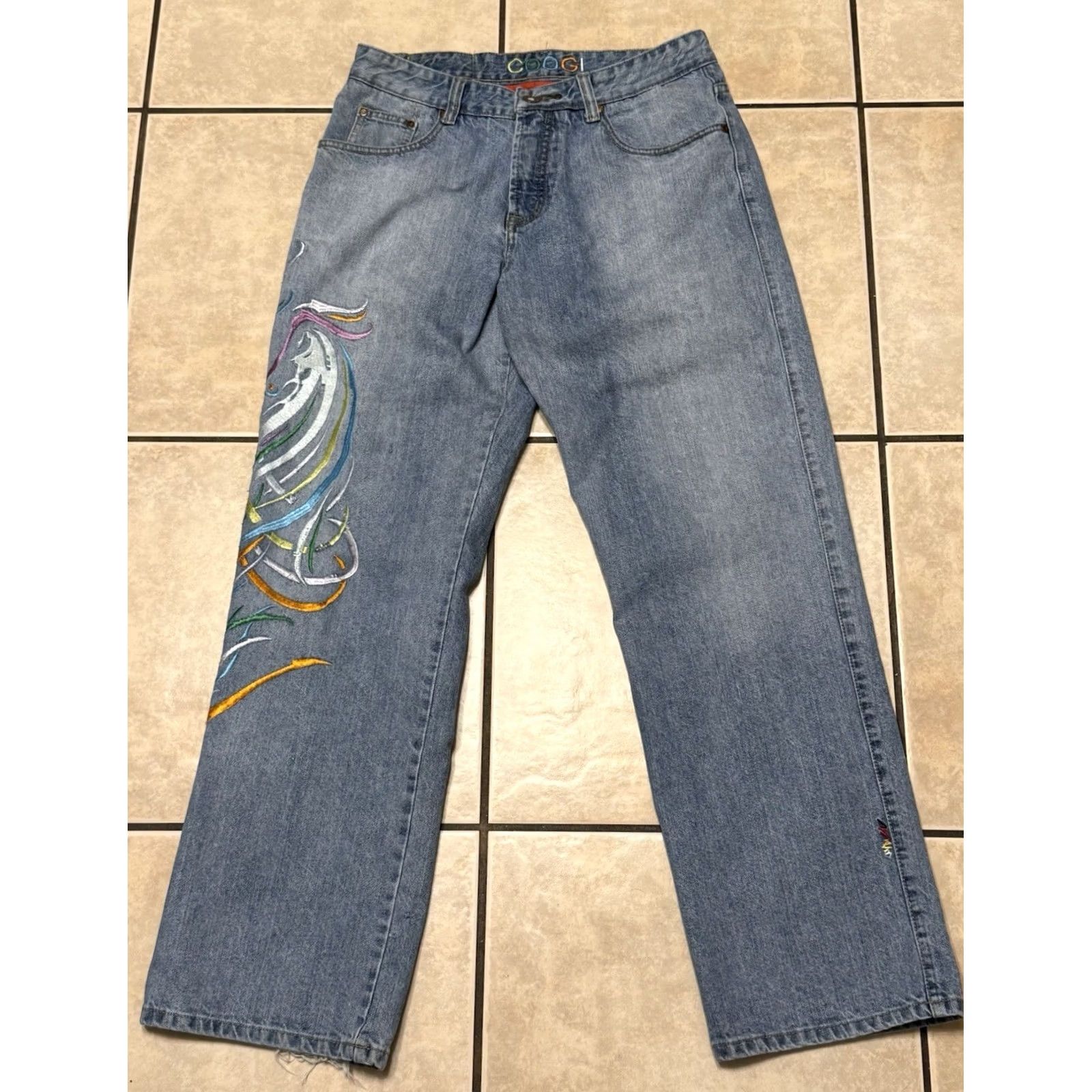Coogi VINTAGE COOGI Jeans 90s Embroidered Baggy Denim 32x34 Adults Mens Size US 32 / EU 48 - 3 Thumbnail