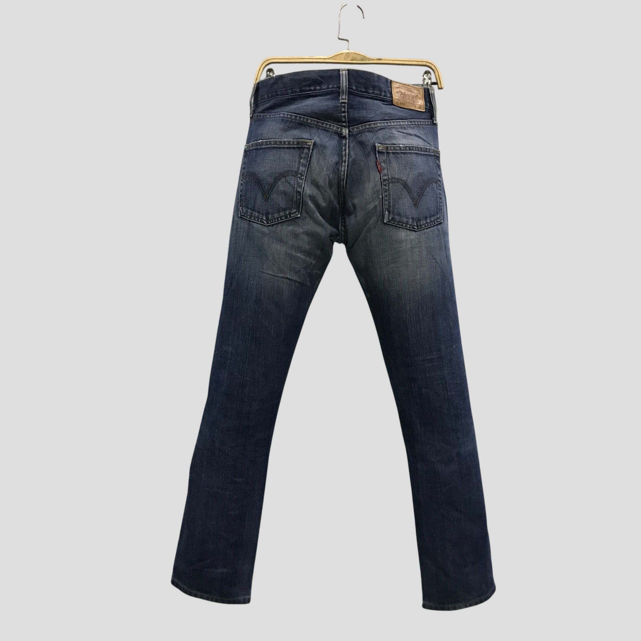 Levi's Vintage Levi’s 505 Dark Wash Distressed Straight Leg Jeans Size US 30 / EU 46 - 2 Thumbnail