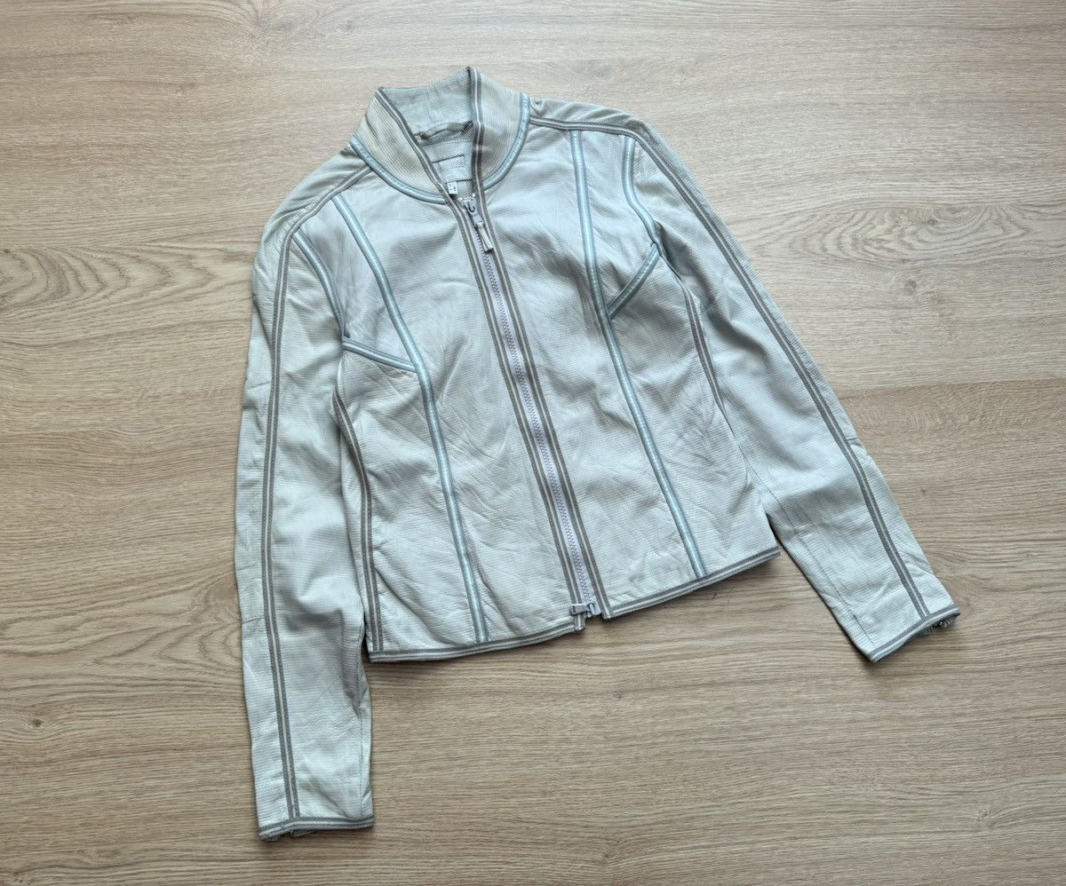 Armani Vintage 00’s Armani Jeans Women’s y2k Moto Leather Jacket Size S / US 4 / IT 40 - 1 Thumbnail