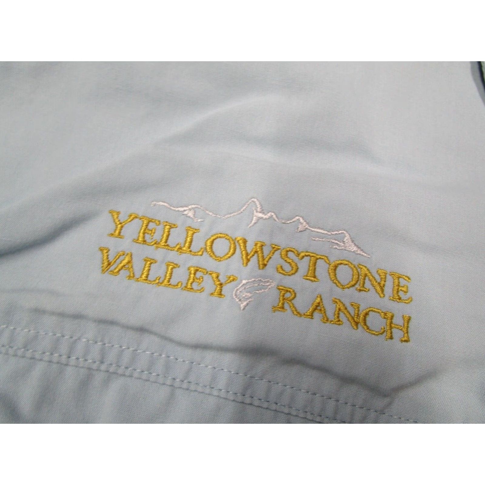Vintage SIMMS Shirt Mens XL Blue Button-Up 3XDry Yellowstone Valley Ranch Fish Button-Down Collared All Seasons Pockets Size US XL / EU 56 / 4 - 3 Thumbnail