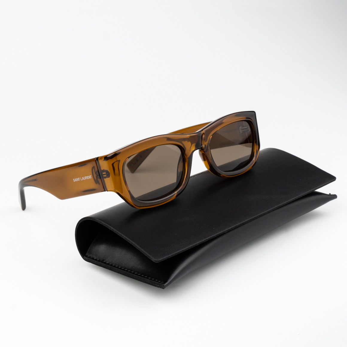 Yves Saint Laurent NEW Saint Laurent SL713 003 Rectangle Unisex Sunglasses Size ONE SIZE - 1 Thumbnail
