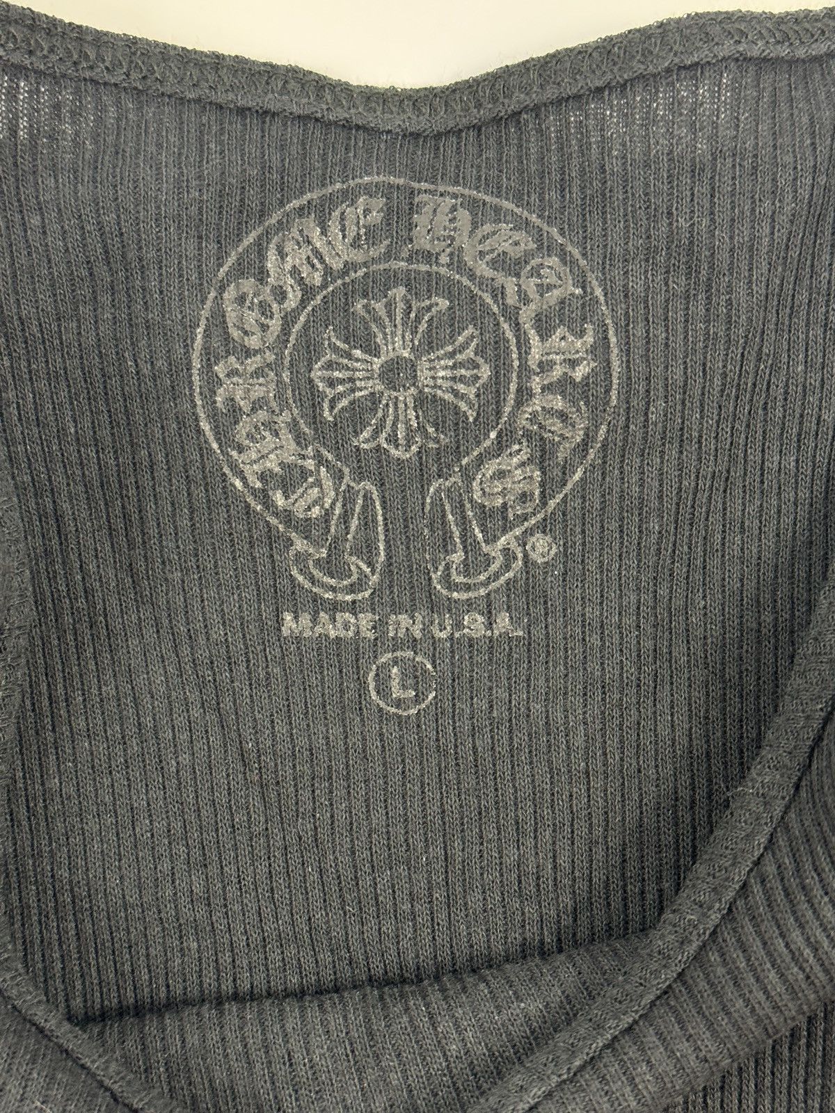 Chrome Hearts LOGO PRINT RIBBED TANK TOP Size US L / EU 52-54 / 3 - 4 Thumbnail