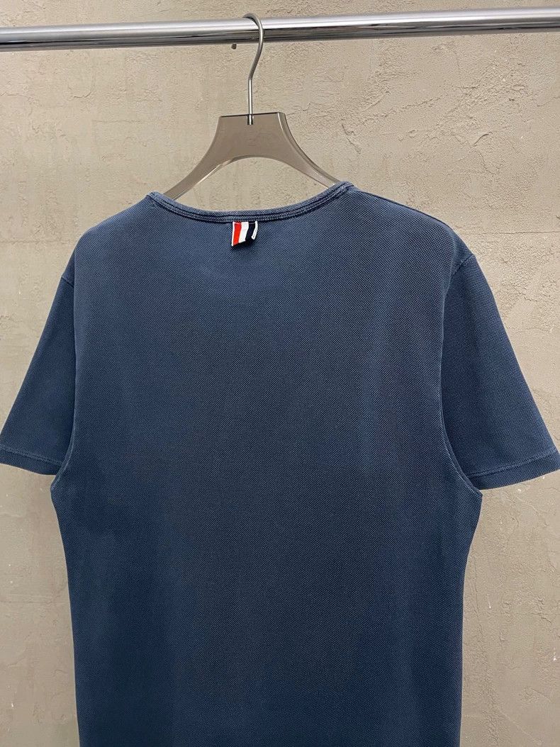 Thom Browne Thom browne Washed blue gray striped tennis print short-sle Size US S / EU 44-46 / 1 - 5 Thumbnail