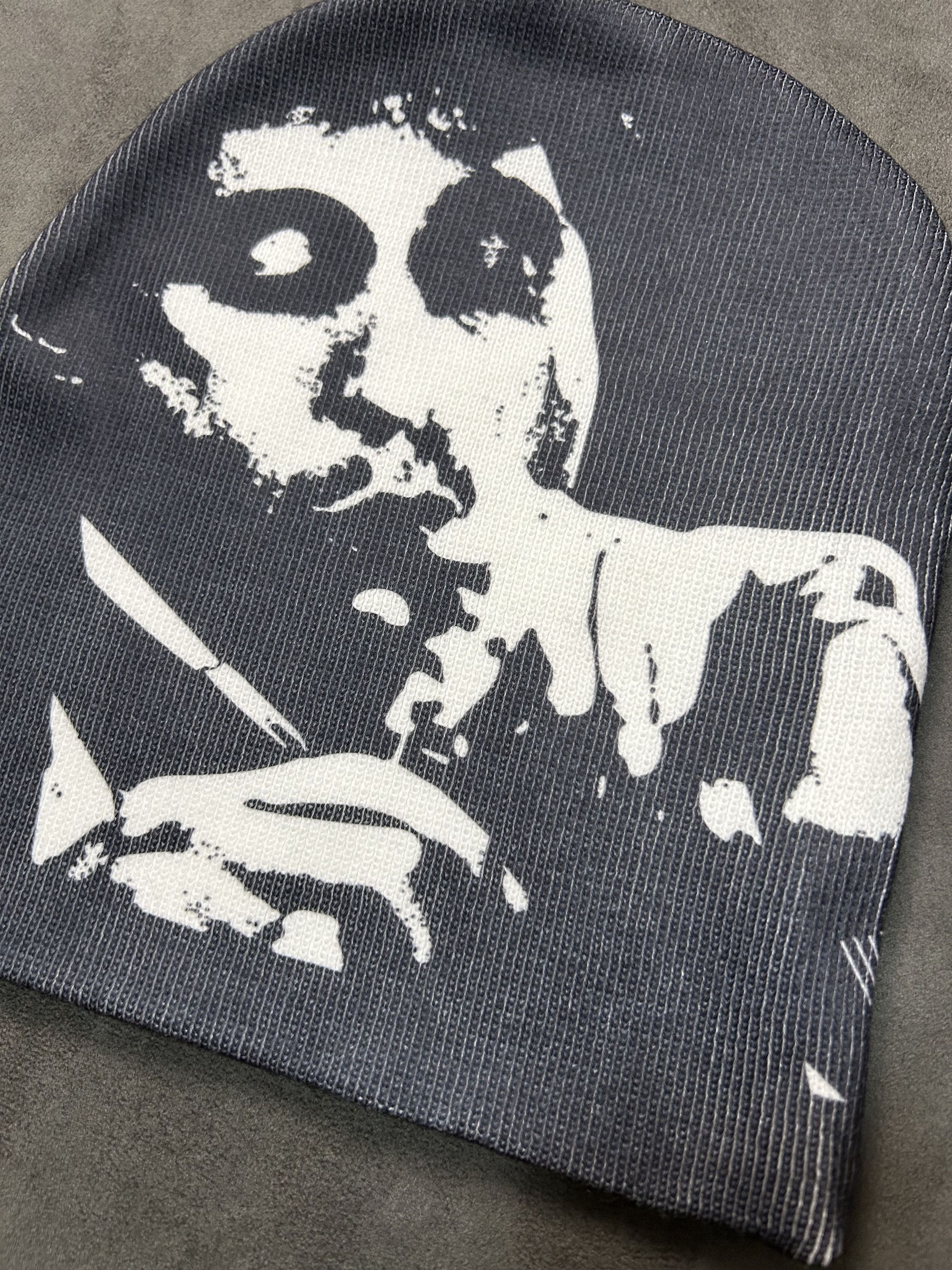 Japanese Brand Rare Godfather and Skull No Cuff Knit Beanie Hat Black OS Size ONE SIZE - 2 Thumbnail