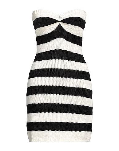 image of Marni O1W1Db10524 Knit Mini Dress In White/black, Women's (Size XL)