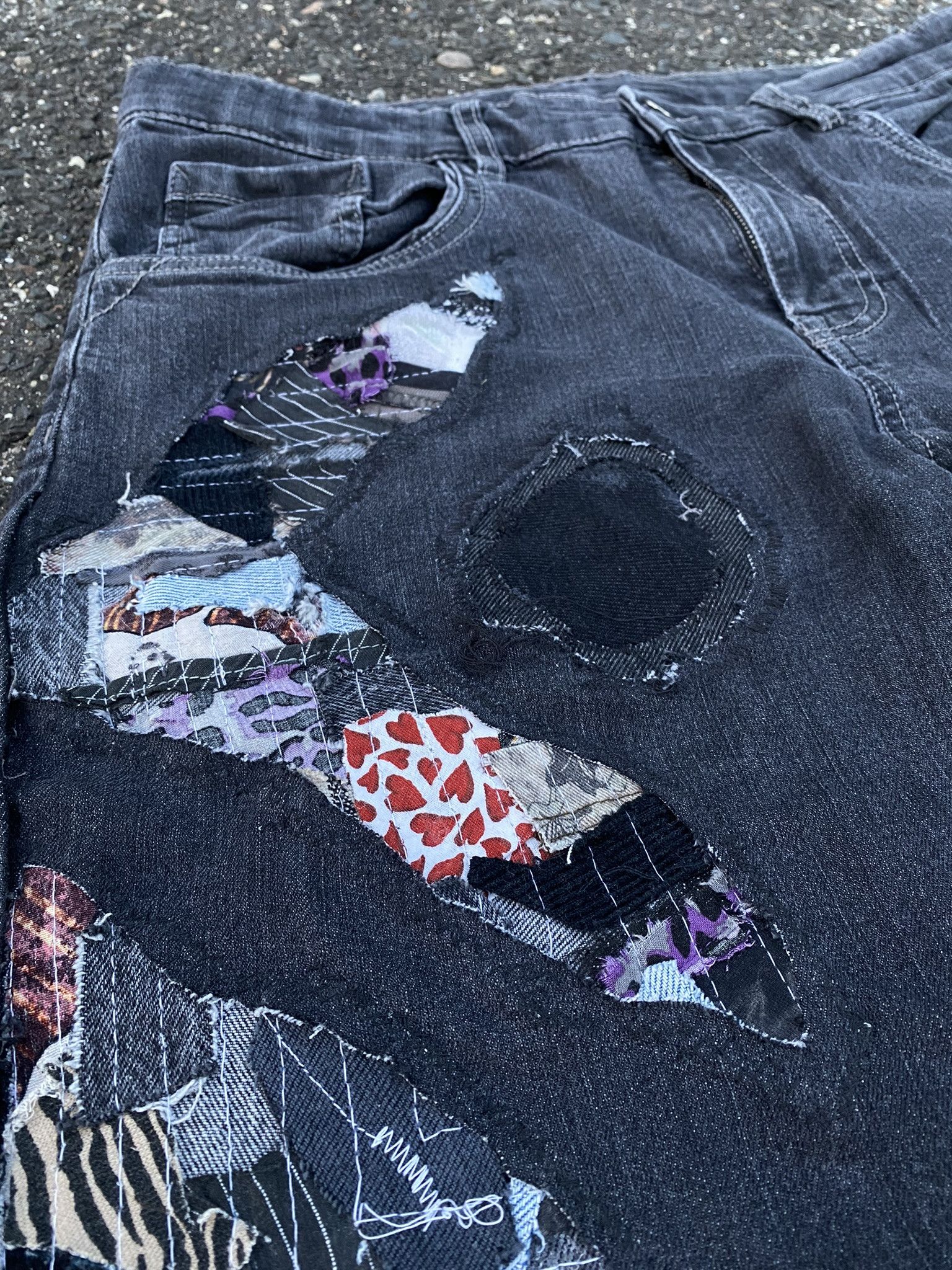Kapital × Number (N)ine × Vintage Vintage Kapital Inspired Hippie Denim Saschiko Patchwork Size US 34 / EU 50 - 4 Thumbnail