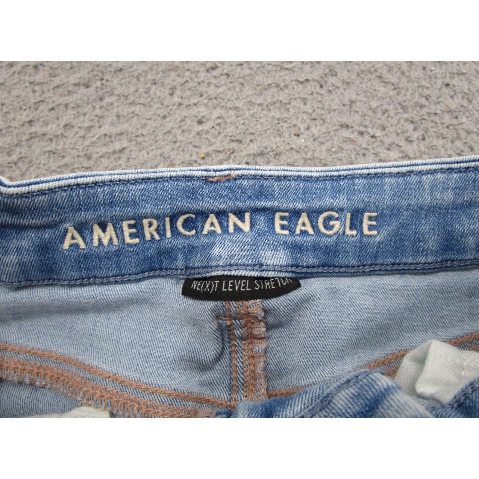 American Eagle Outfitters American Eagle Outfitters Curvy Hi Rise Shortie Shorts Distressed Next Level Stretch SZ 2 Blue Denim 5-Pocket Womens Summer Size 26" / US 2 / IT 38 - 2 Thumbnail