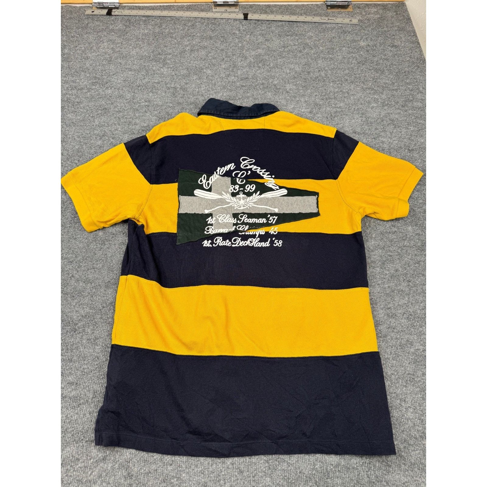 Nautica Vtg Nautica Sportswear Rugby Polo Shirt XL Striped Crest Size US XL / EU 56 / 4 - 2 Thumbnail